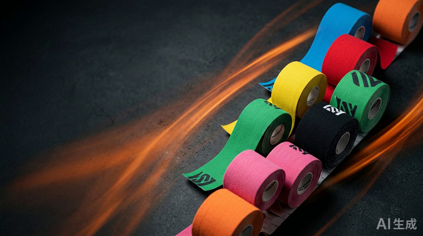 Colorful kinesiology tape rolls manufactured by Heao Medical